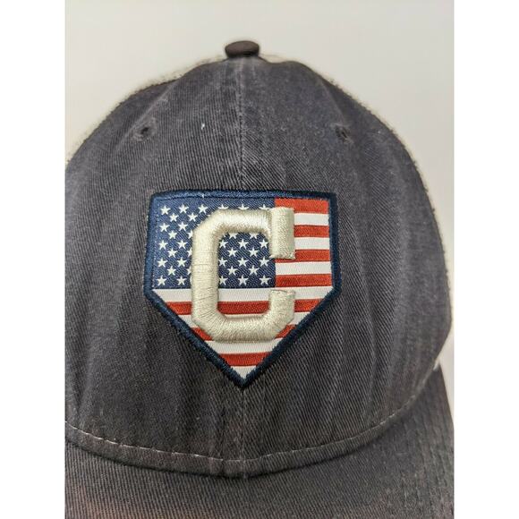 New Era 9Forty MLB Red Sox Patriotic Hat Snapback Meshback OSFM Black & White - Picture 3 of 11